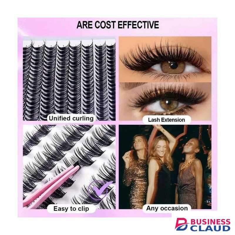 Sara & Oliver DIY Eyelash Extension Kit Single Cluster False Eyelash 280pcs Eyelash Clusters 8-16mm with free gifts