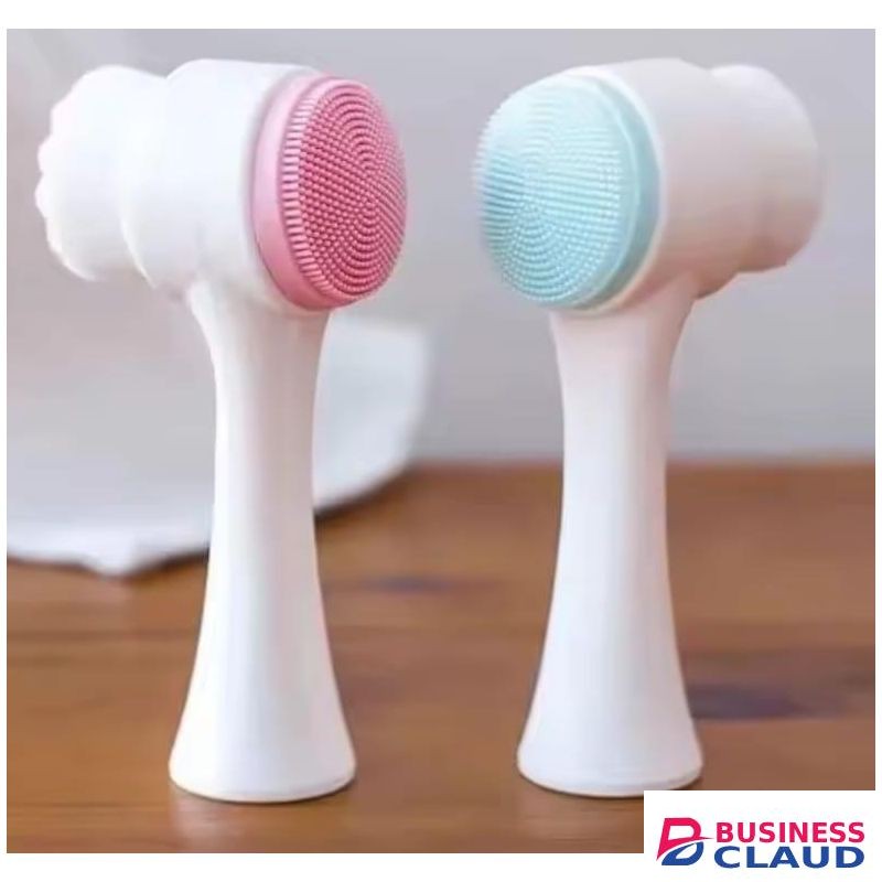 Double-Sided Silicone facial cleaning brush