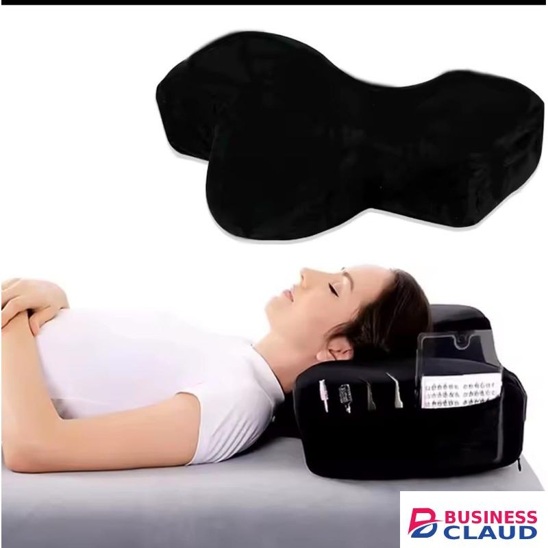 Lash Pillow Neck Support Eyelash Soft Pillow Grafting Eyelashes Memory Foam Eyelash Extension Pillow With Pocket Available in black and pink