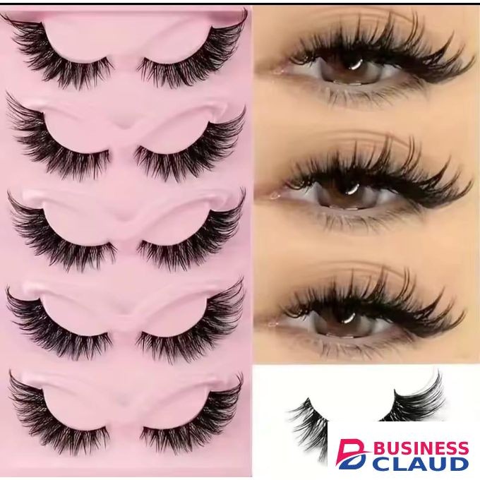 5 pack cat_eye strip lashes