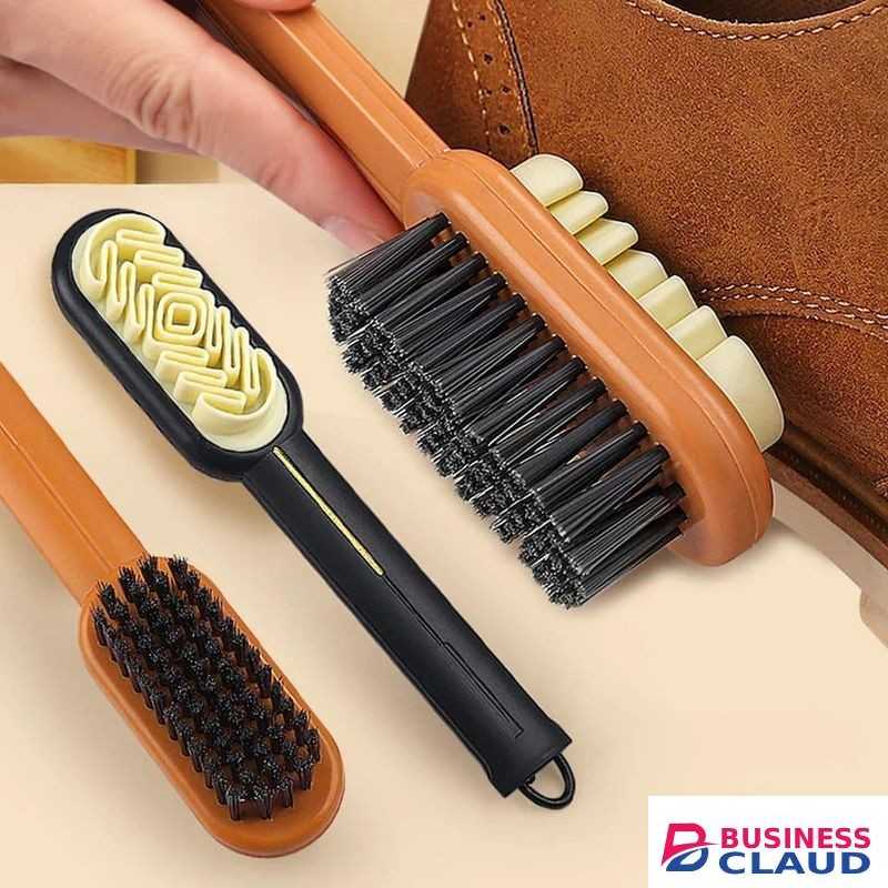 Long Handle 2-Sided Suede Shoe Cleaning Brush with Rubber Eraser – Effective Stain & Dust Remover for Boots, Sneakers & Suede Shoe Care