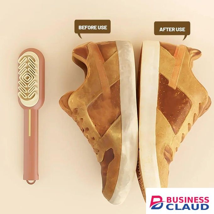 Long Handle 2-Sided Suede Shoe Cleaning Brush with Rubber Eraser – Effective Stain & Dust Remover for Boots, Sneakers & Suede Shoe Care