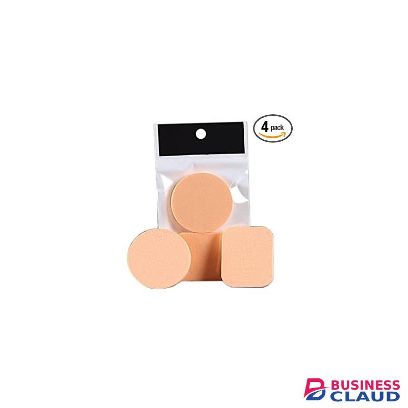 Soft Square & Round Puff Sponge For Powder/ Foundation 4pcs
