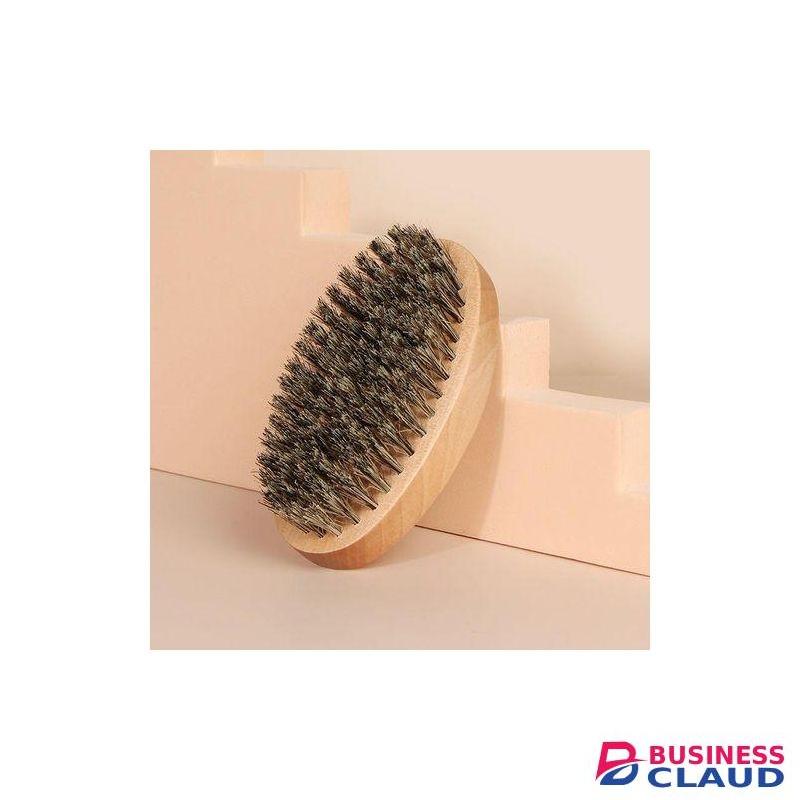 Professional Soft Boar Mane Wood Beard Brush Barber Shave Brush Comb Man