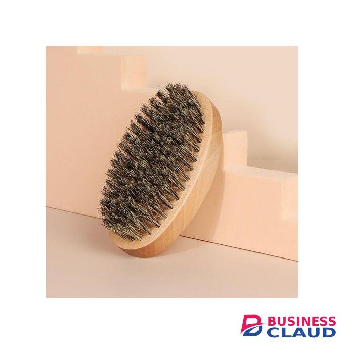 Professional Soft Boar Mane Wood Beard Brush Barber Shave Brush Comb Man