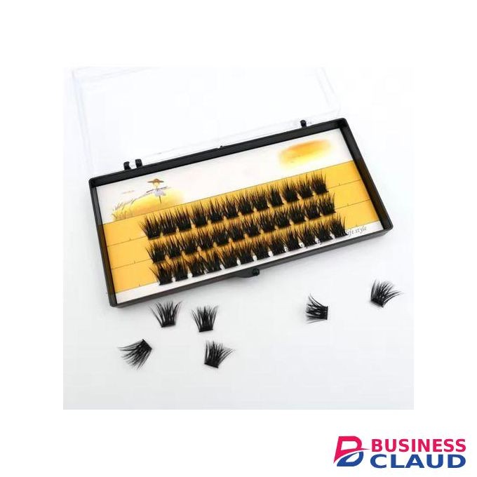 Cluster lashes with human hair feeling 4d