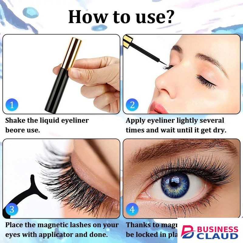 10 Pairs Of Magnetic Eyelashes 3D/5D Magnetic Liquid Eyeliner