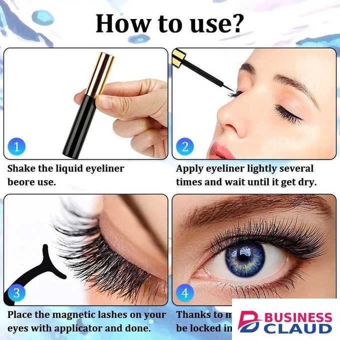 10 Pairs Of Magnetic Eyelashes 3D/5D Magnetic Liquid Eyeliner