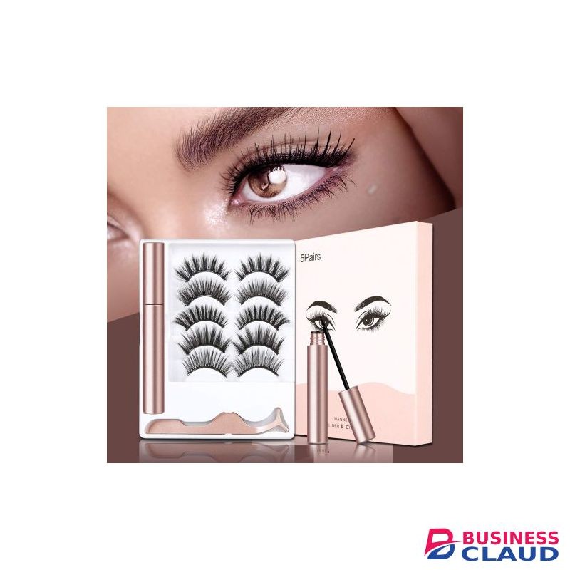 Reusable Natural False Eyelashes Kit 5 Pairs