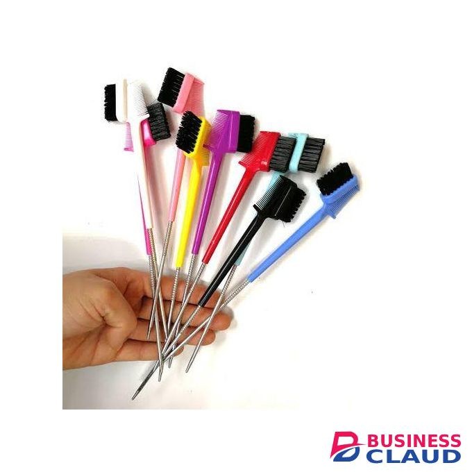 2in1 Eyebrow Brush/ Edge Brush And Comb For Make Up with Pin Tail