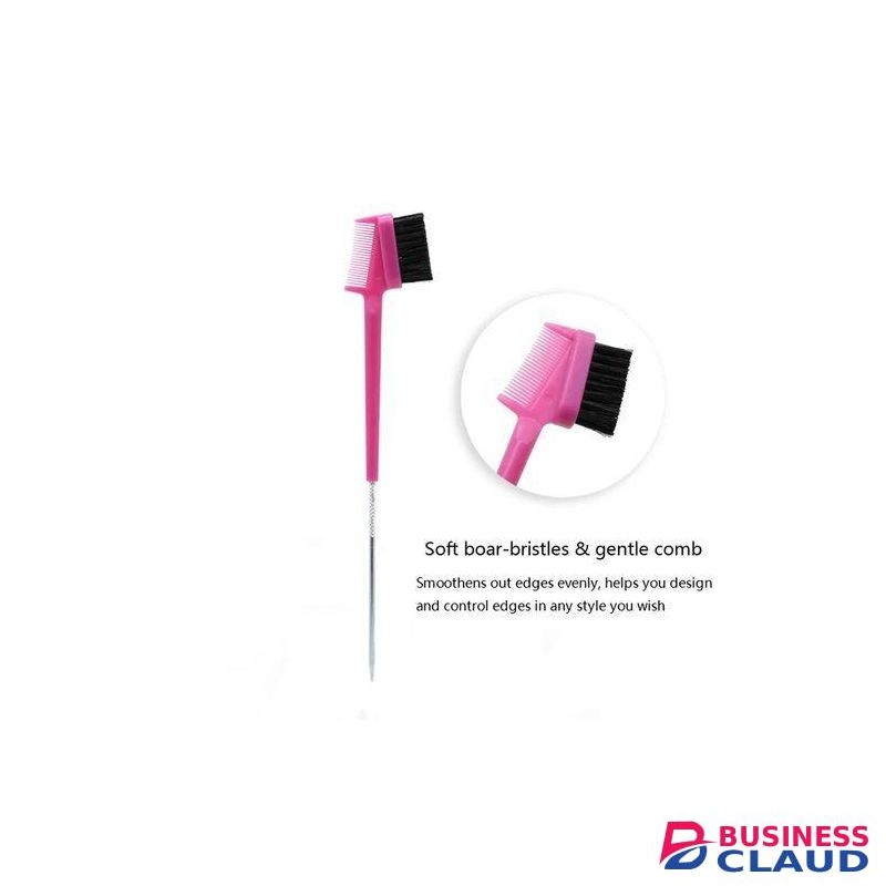 2in1 Eyebrow Brush/ Edge Brush And Comb For Make Up with Pin Tail