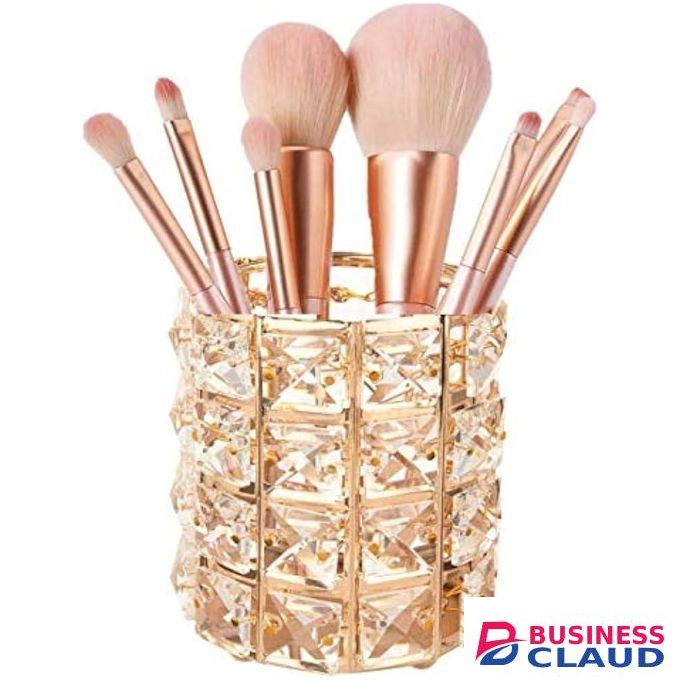 Make up brushes sparkling cylinder
