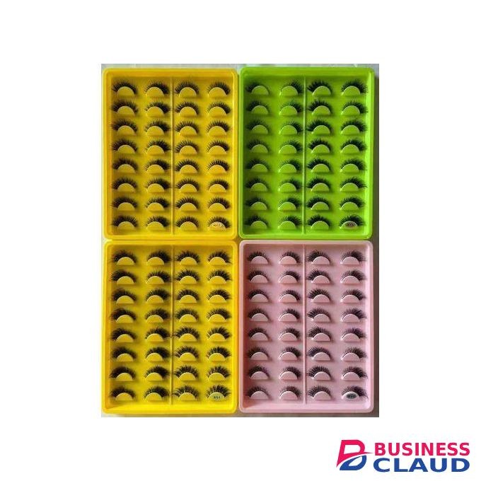 20 pairs 3d hybrid eyelashes different sizes, cat-eye lashes