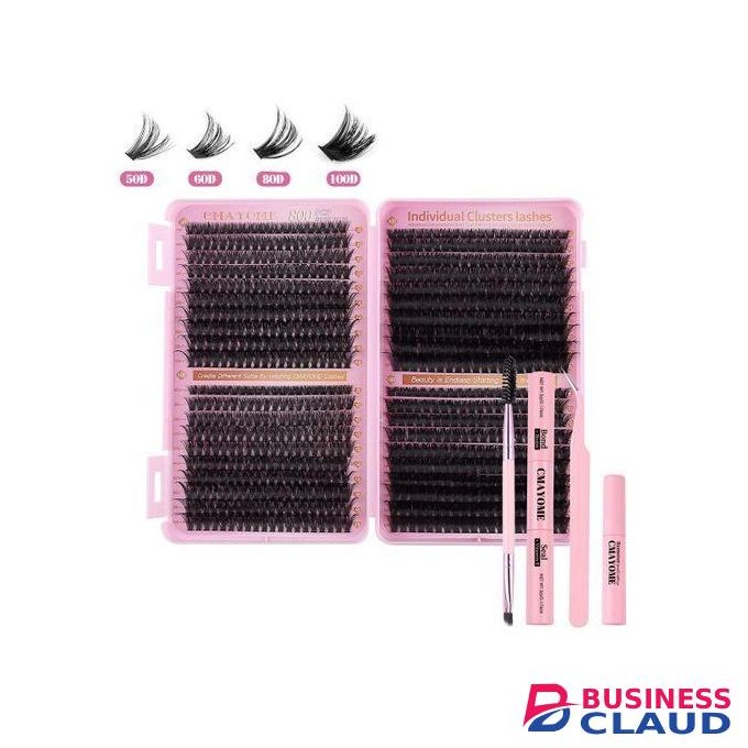 Lash Extension Kit DIY Lash Clusters 800pcs Cluster Lashes Individual Lashes Book Set Eyelash Extension Kit with Lash Bond and Seal,Lash Remover,Lash Tweezers(30D+40D+50D+60D Kit,8-18mm)