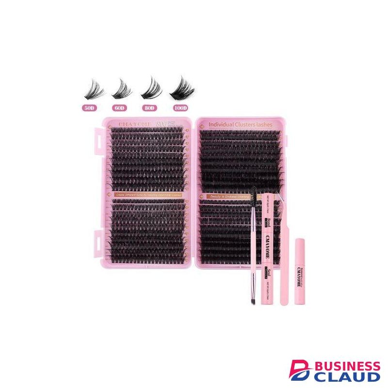 Lash Extension Kit DIY Lash Clusters 800pcs Cluster Lashes Individual Lashes Book Set Eyelash Extension Kit with Lash Bond and Seal,Lash Remover,Lash Tweezers(30D+40D+50D+60D Kit,8-18mm)