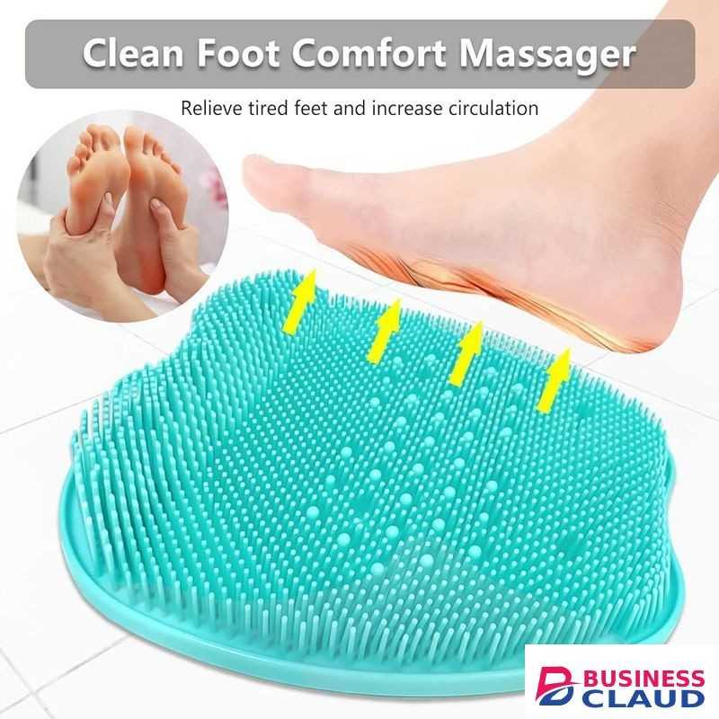 Silicone Feet and Back Scrubber Brush 21x30cm for Gentle Exfoliation, Deep Cleaning, Relaxing Massage, Spa Quality Bath Tool for Smooth Skin