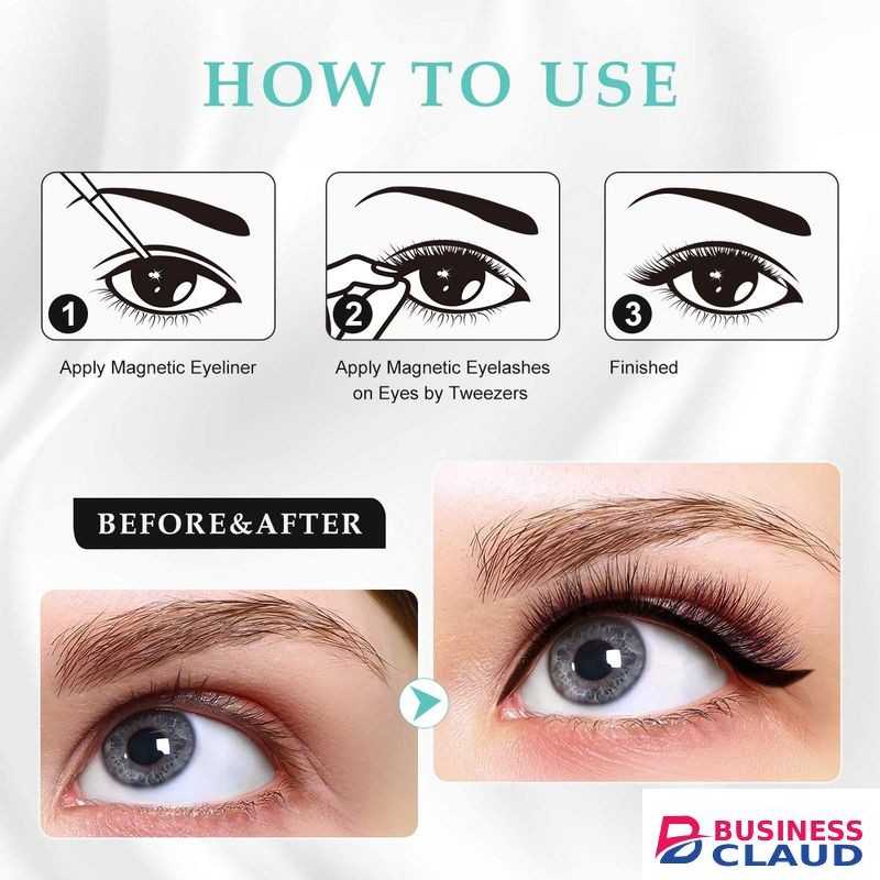 Pairs Magnetic Eyelashes And 3D/ 5D Magnetic Eyeliner -10 Pairs