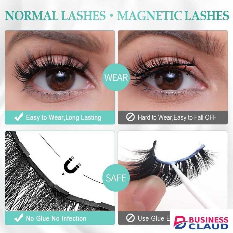 Pairs Magnetic Eyelashes And 3D/ 5D Magnetic Eyeliner -10 Pairs