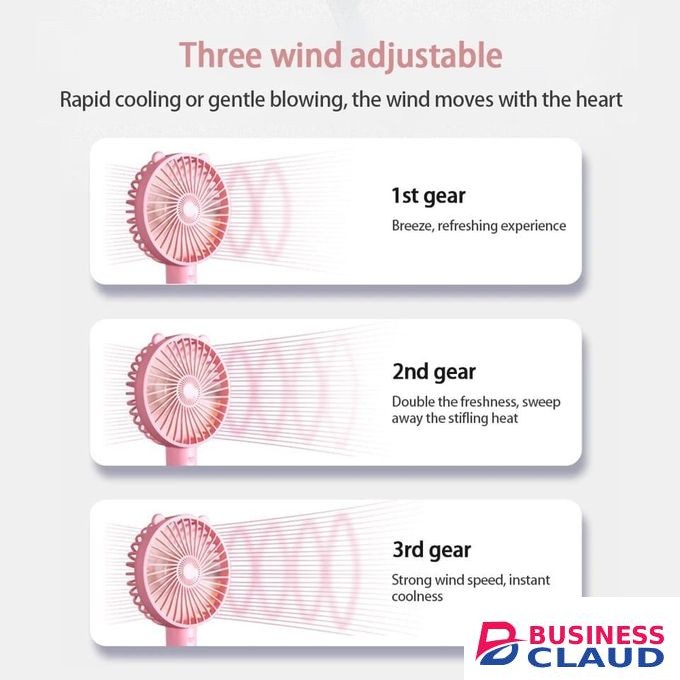 USB Rechargeable Mini Handheld Fan Outdoor Mini Creative Desktop Office Mute Charging Portable Handheld Fan For Office Travel