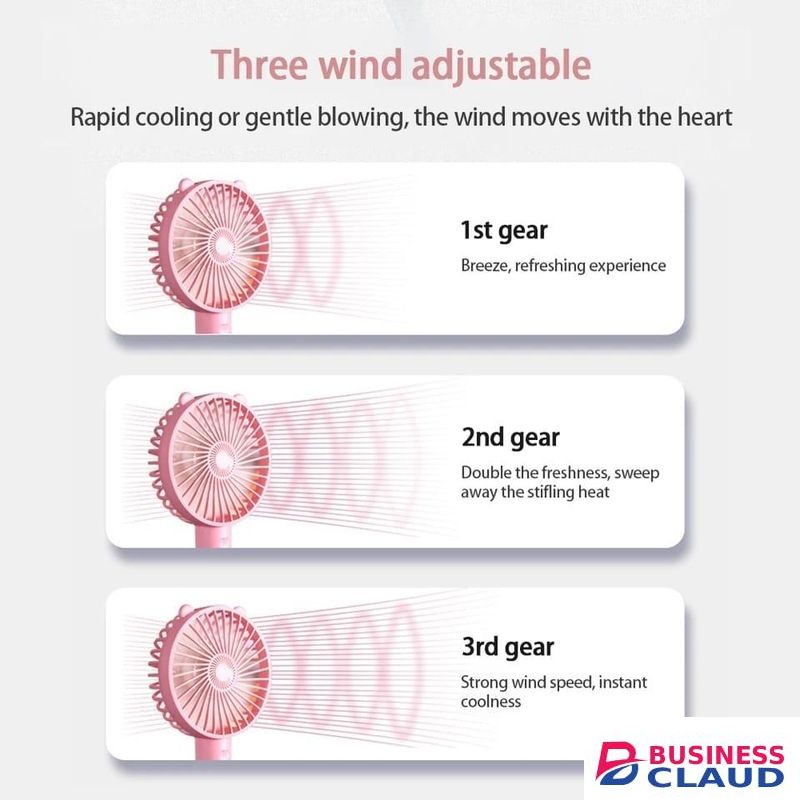 USB Rechargeable Mini Handheld Fan Outdoor Mini Creative Desktop Office Mute Charging Portable Handheld Fan For Office Travel