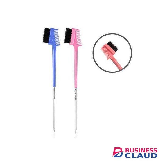 2Pcs Eyebrow Brush/ Edge Control Brush And Comb For Make Up with Pin Tail - 3 in 1 Multifunction Tool