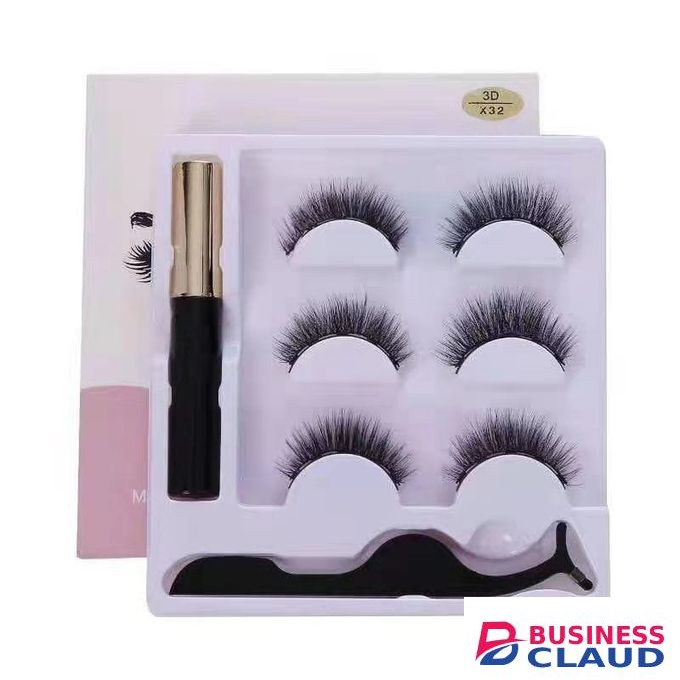 Eyeliner And Eyelashes Kit, 3 Pairs