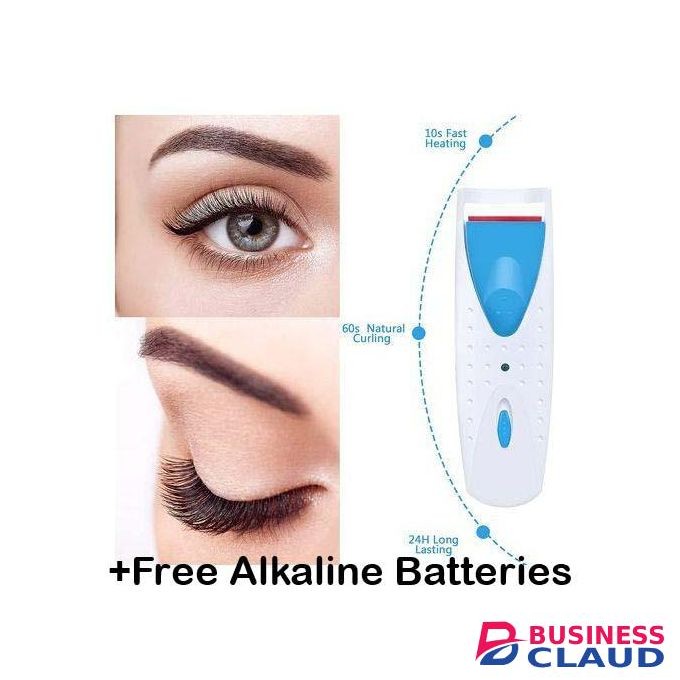 Electric Automatic Long Lasting Heated Eye Lashes Curler Eyelashes + 2 AAA Alkaline Batteries