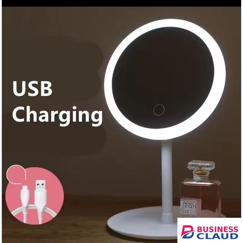 Led make up mirror storage tray