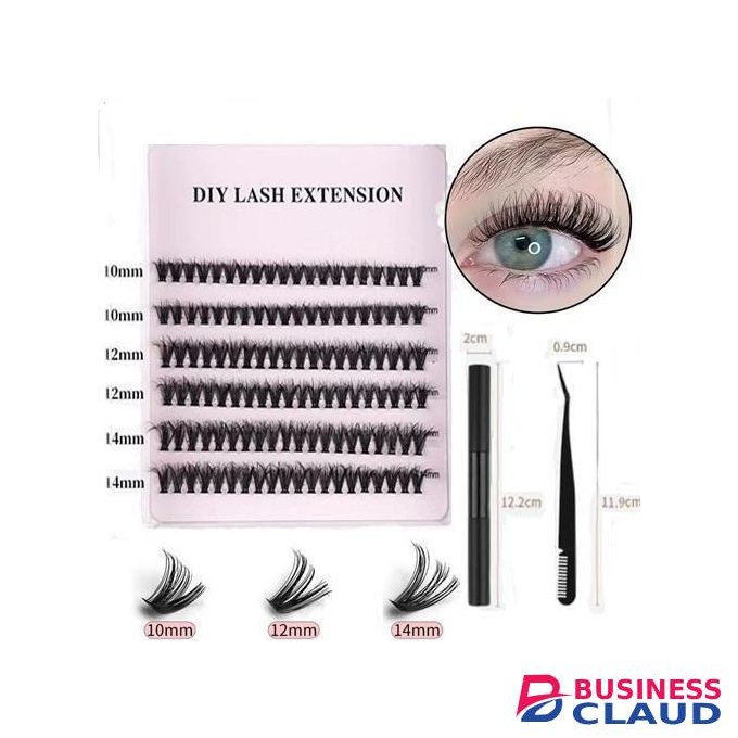 60 pairs of reusable DIY eyelash extension 3D false eyelash set 10-14mm