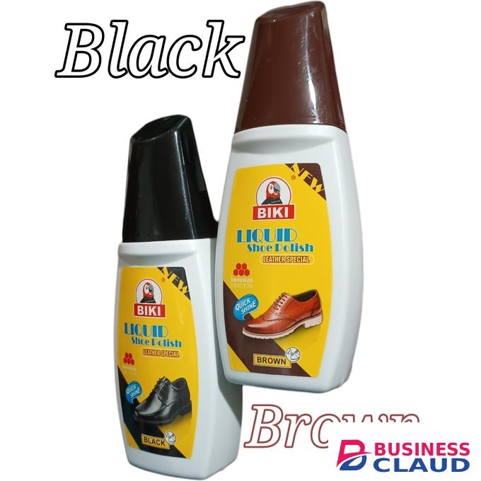 Biki Brown + Black SHOE POLISH (Liquid) pp