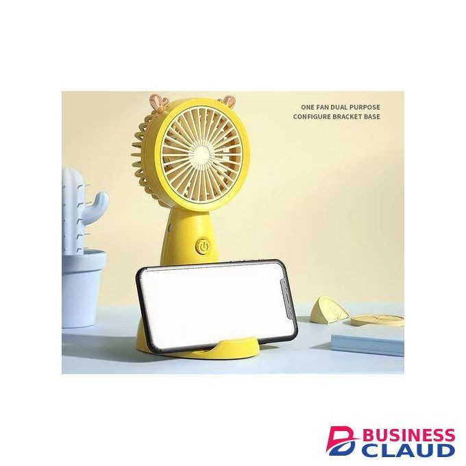 Rechargeable Mini Fan With Stand And Phone Holder