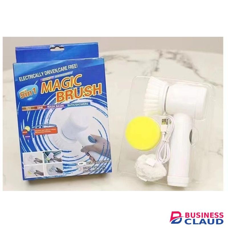 USB Rechargable magic brush with 3 option (brush, sponge & polisher)