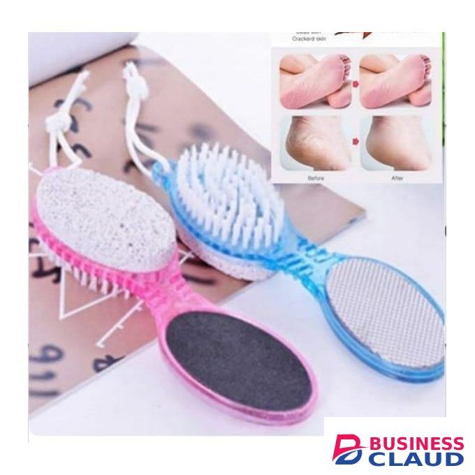 4 In 1 Foot Care Stone Callus Brush Pumice Scrubber Pedicure Exfoliate Remover