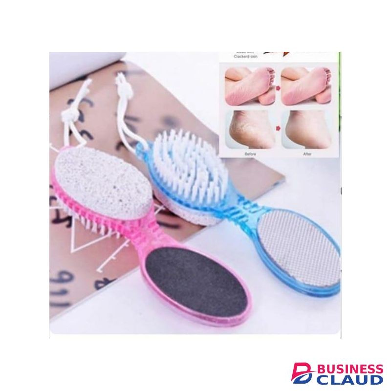 4 In 1 Foot Care Stone Callus Brush Pumice Scrubber Pedicure Exfoliate Remover