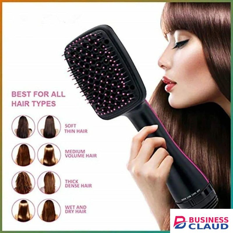 3-in-1 Hair Straightener Brush – Fast Heating Negative Ion Straightening Comb – Anti-Scald Travel Size