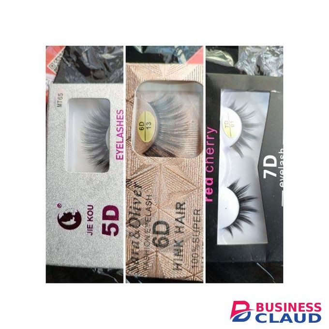 Beauty False Eyelashes Set 3 Pairs Styles 5D,6D,7D Mixed Eyelashes +FREE EYELASH GLUE