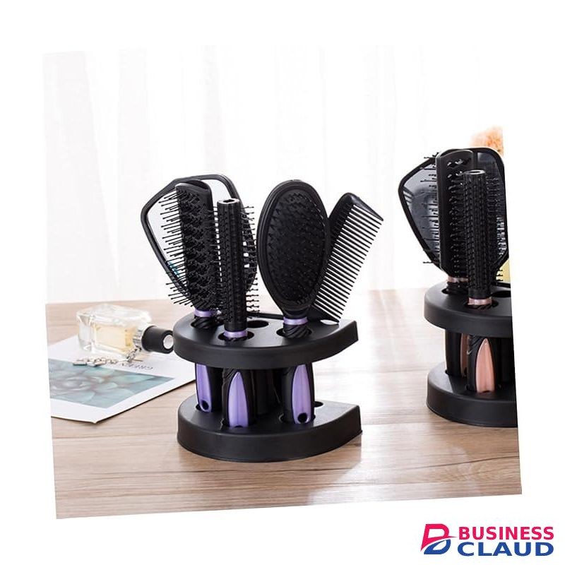 5pcs Hair Styling Combs Set With Mirror Holder,Hair Combs Set Salon Hair Cutting Brushes Sets,Ergonomic Handle Hair Dressing Comb Kits For All Hair Style