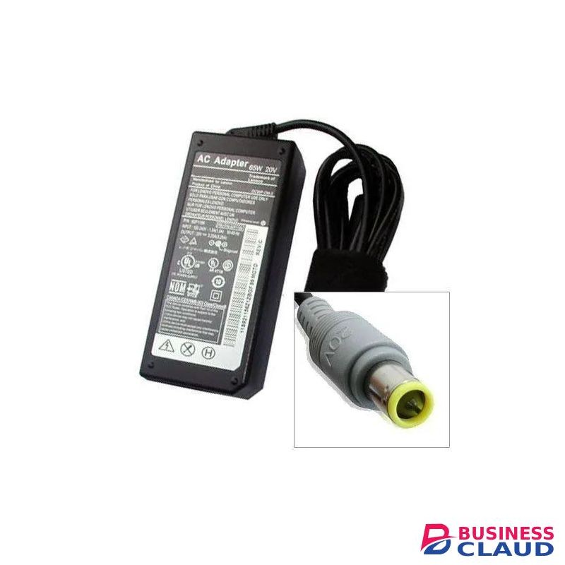 Lenovo PowerCombo™ Yellow Pin Charger Kit 20V / 3.25A – 65W Replacement Charger + Free Power Cable – Compatible with ThinkPad, IdeaPad, Yoga & Essential Laptops