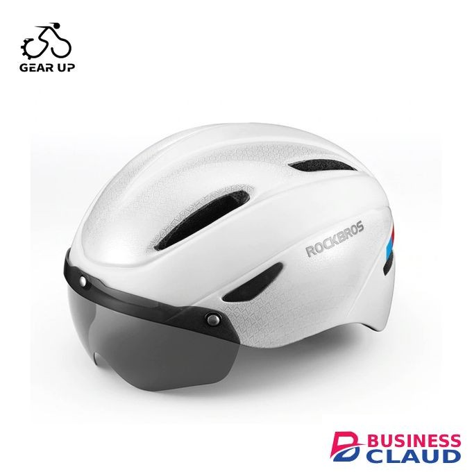 Rockbros White Bicycle Cycling Helmet Magnetic Sun Shade