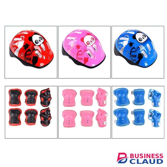 7 In 1 Kids Helmet With Helmet, Knee, Elbow/wrist Pads Guards Upto 15yrs