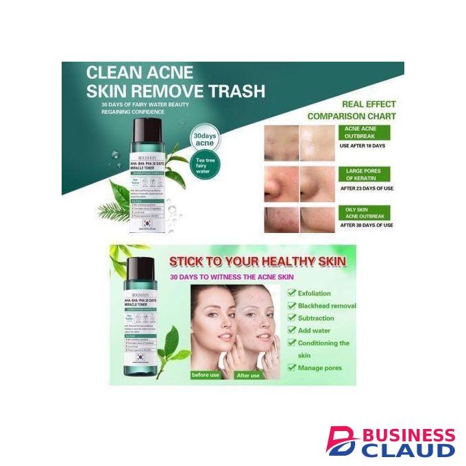 Roushun Teatree AHA BHA PHA Niacinamide 30 Days Miracle Toner - Acne
