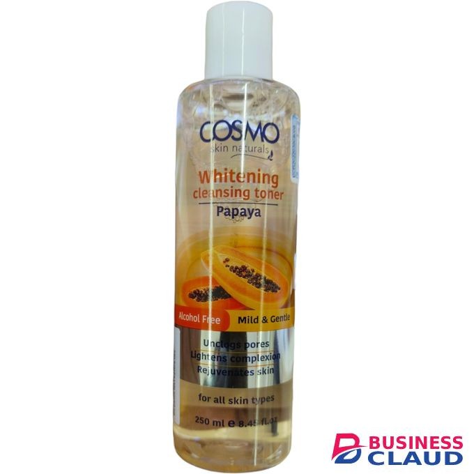 Cosmo Whitening Cleansing Toner Papaya Unclogs Pores jm