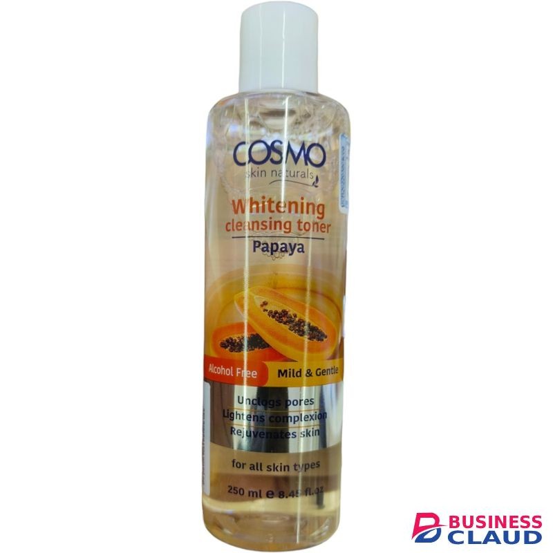 Cosmo Whitening Cleansing Toner Papaya Unclogs Pores jm