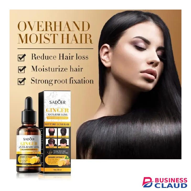 SADOER Ginger Anti Hair Loss Treatment Essence, Hair Growth Restoration Anti Hair Loss Serum Minox