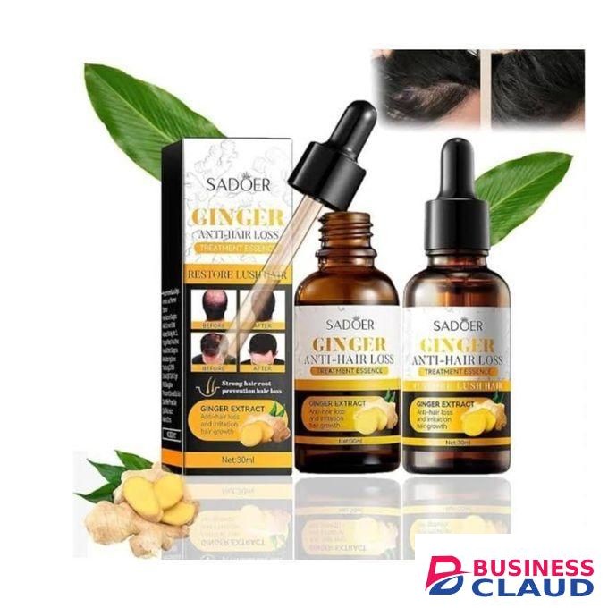 SADOER Anti Hair Loss Treatment Essence, Hair Growth Ginger Extract Beard Growth,Hair Growth, Anti Dandruffs Hair Moisturizing Hair Care Serum, Derma Roller compliment in Anti Hair Loss
