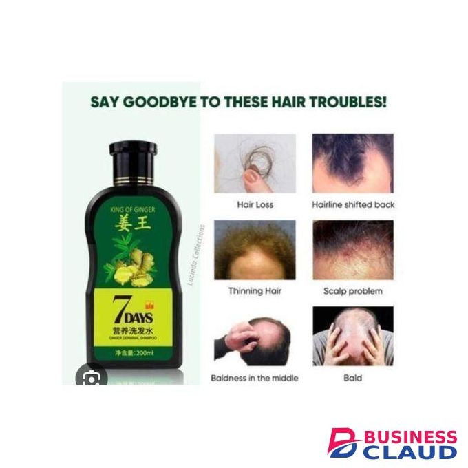 Natural Organic Hair Regrowth Ginger Oil, Healthy Strong Thick Hair Falling Anti Hair Loss Solution Baldness Treatment Hair Care Repair Hair Growth Serum Spray For Men And Women