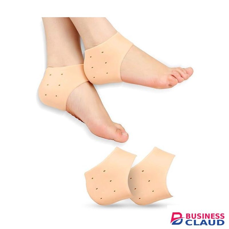1 pair Silicone Heel Pad For Women Heel Cap For Pain Relief anti heel Swelling Pain Relief Dry Hard Cracked Heels Repair Cream Foot Care Ankle Support Cushion (Half Heel Scoks)