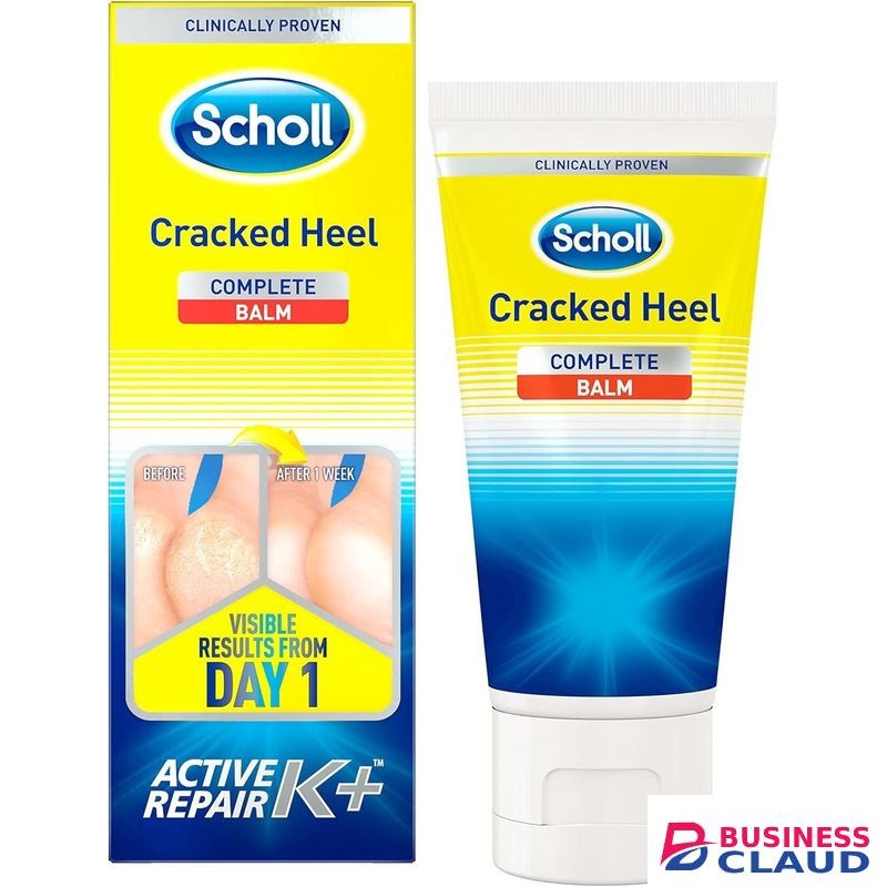 Scholl Cracked Heel Complete Cream with Repair K+, 60ml - Moisturising Treatment Cream for Cracked Heels and Dry Skin with Keratin-