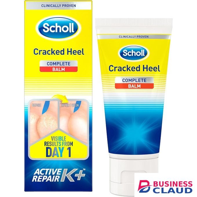 Scholl Cracked Heel Complete Cream with Repair K+, 60ml - Moisturising Treatment Cream for Cracked Heels and Dry Skin with Keratin-