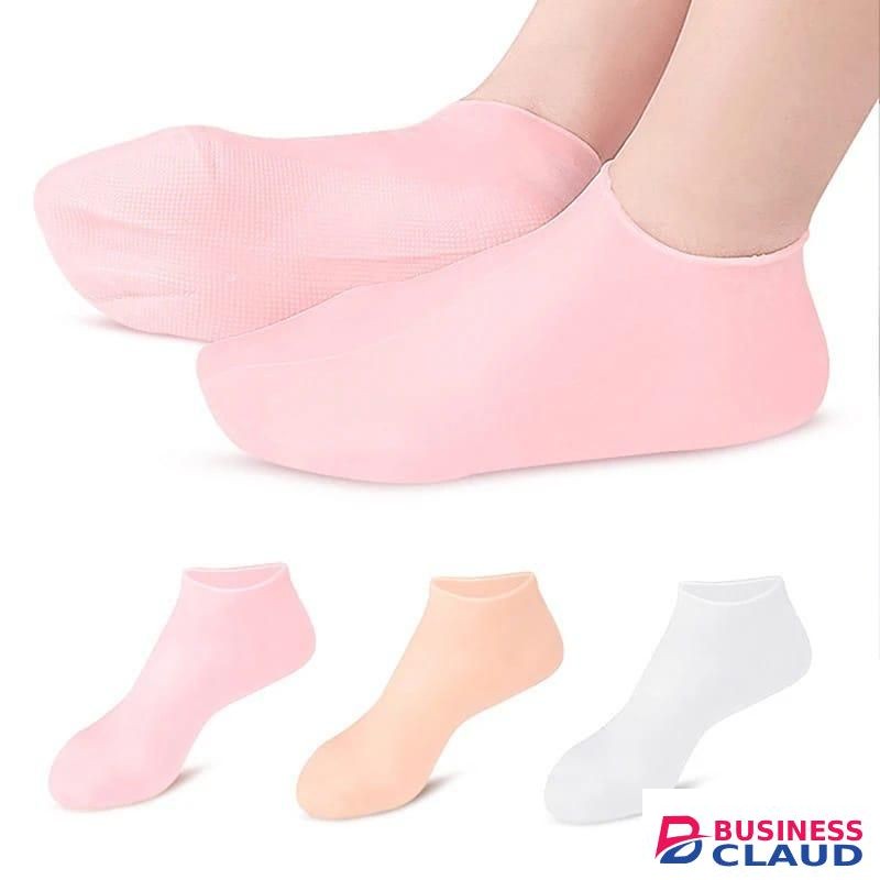 Silicone Moisturizing Spa Gel Heel Socks – Cracked Heel Repair, Exfoliating Foot Protector for Dry Skin Relief and Pain Prevention